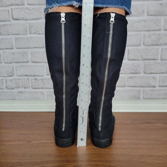❤️Converse Chuck Taylor XXHi Sz 10 Women's Knee-high Boots Sneaker Black A12325C - Picture 5 of 8